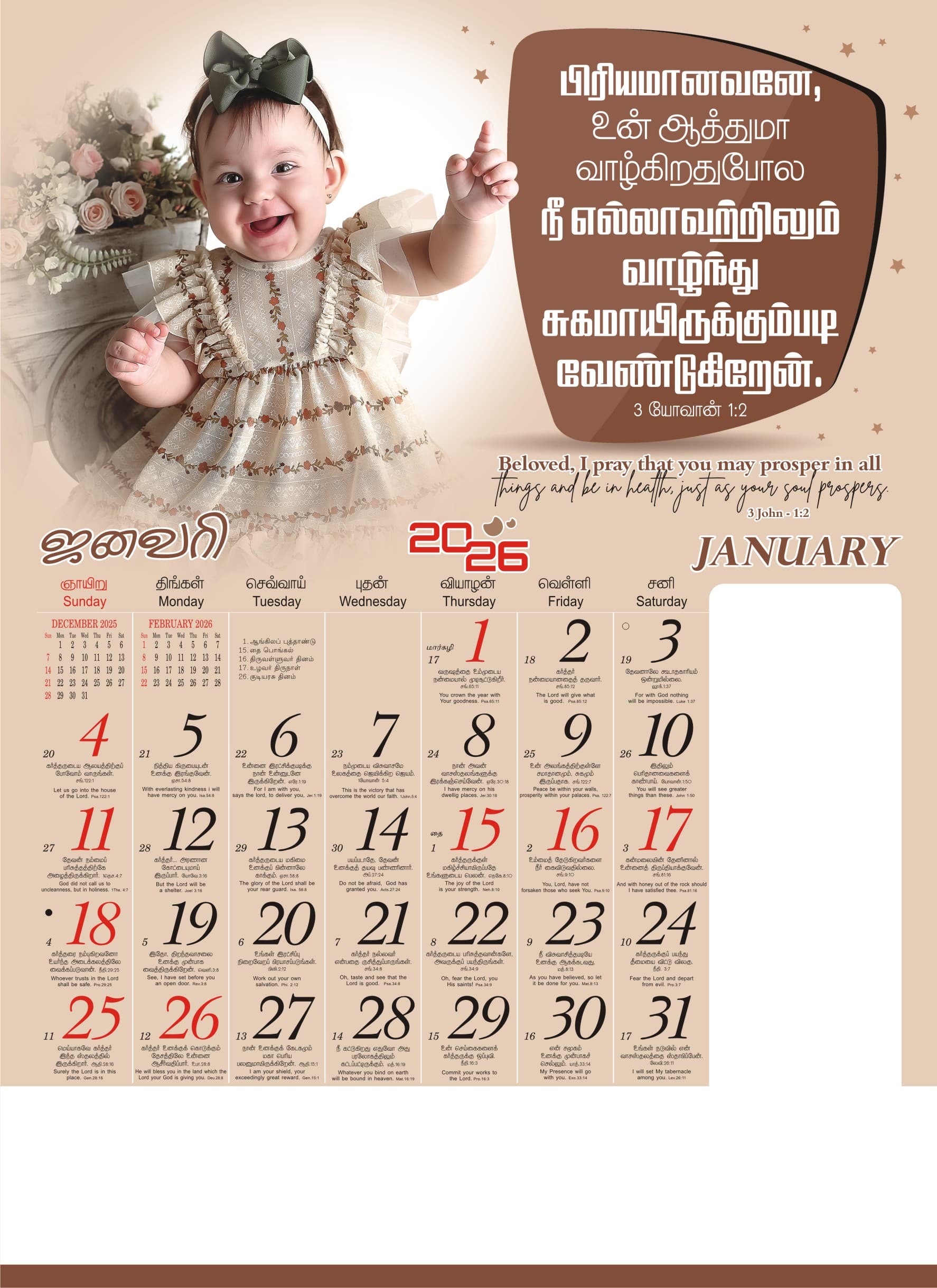 Six Sheet Calendar - Flowers, Babies & Fruits preview